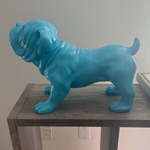 Moving Sale! Blue Bulldog Figurine